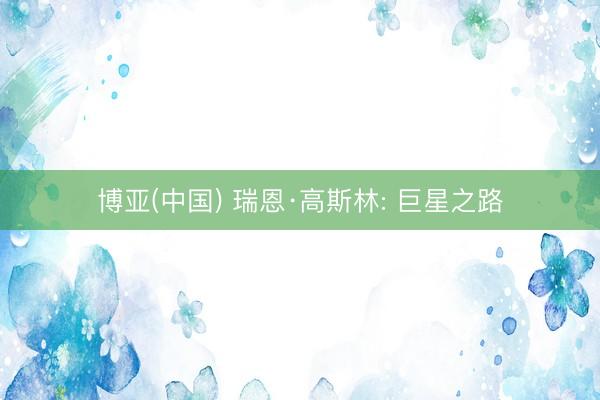 博亚(中国) 瑞恩·高斯林: 巨星之路
