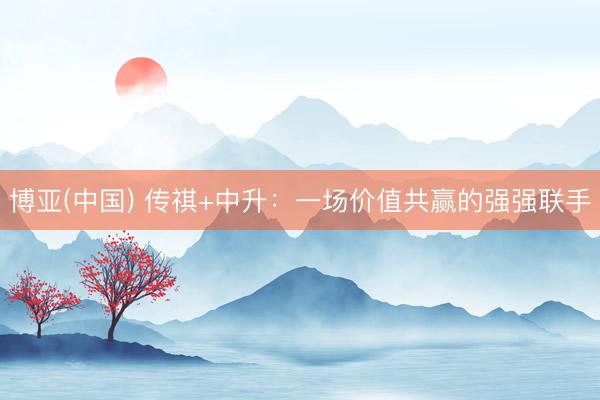 博亚(中国) 传祺+中升：一场价值共赢的强强联手