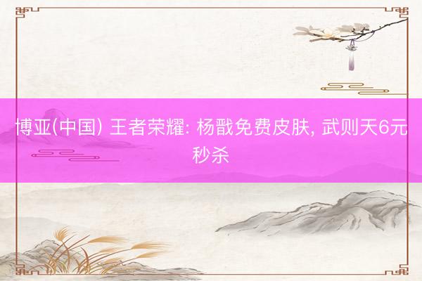 博亚(中国) 王者荣耀: 杨戬免费皮肤， 武则天6元秒杀