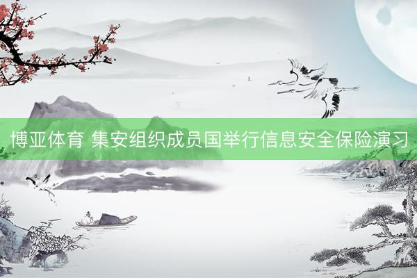 博亚体育 集安组织成员国举行信息安全保险演习