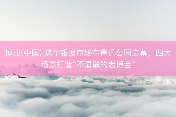 博亚(中国) 这个银发市场在鲁迅公园启幕，四大场景打造“不遣散的老博会”