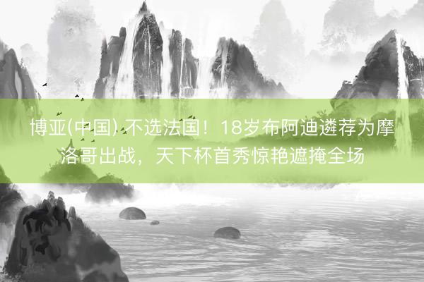 博亚(中国) 不选法国！18岁布阿迪遴荐为摩洛哥出战，天下杯首秀惊艳遮掩全场