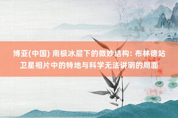 博亚(中国) 南极冰层下的微妙结构: 布林德站卫星相片中的特地与科学无法讲明的局面