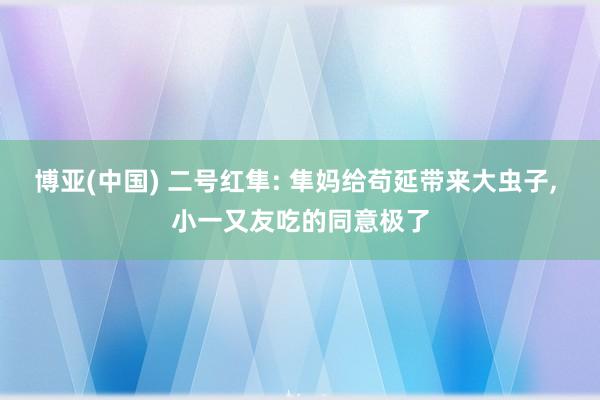 博亚(中国) 二号红隼: 隼妈给苟延带来大虫子， 小一又友吃的同意极了